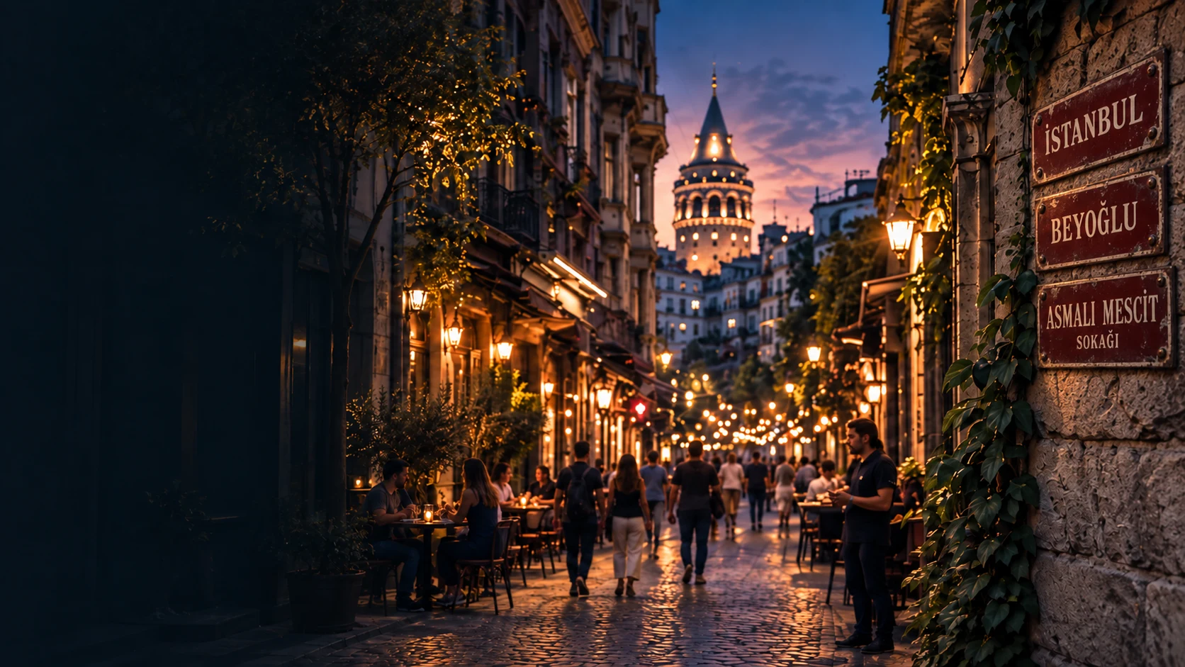 Galata ve Asmalımescit sokak atmosferi